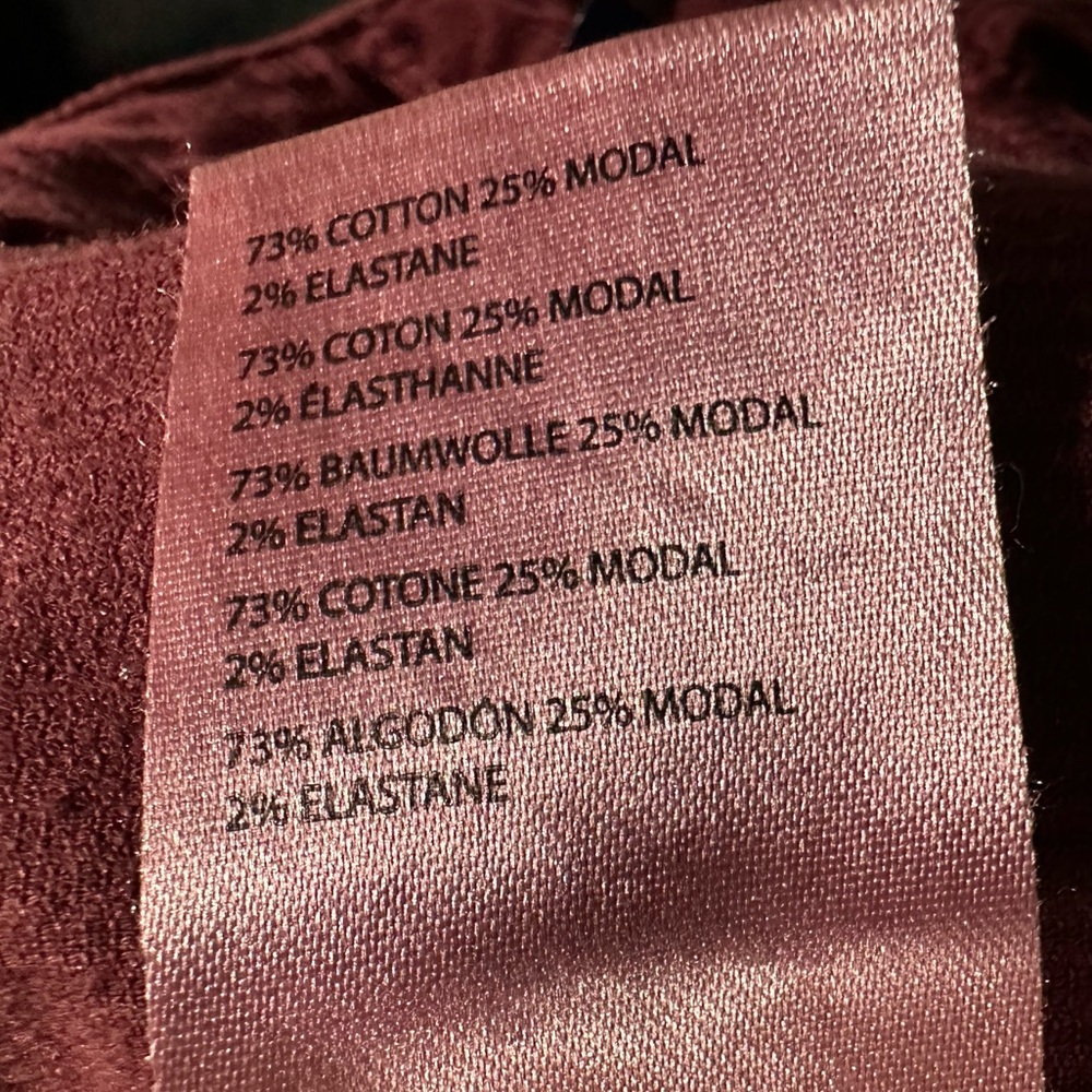 Anthropologie Pilcro Icon Flare Corduroy Pants Jeans Flared Wine size 28 - Picture 12 of 14